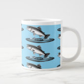 jumping atlantic salmon fish Jumbo-Tasse (Rechts)