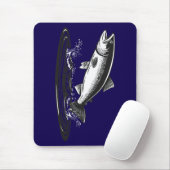 jumping atlantic salmon fish mousepad (Mit Mouse)