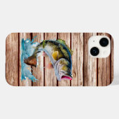 Jumping Bass Barn Wood Case-Mate iPhone Hülle (Rückseite (Horizontal))
