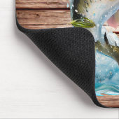 Jumping Bass Gone Fishing Mousepad (Ecke)