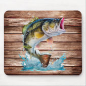 Jumping Bass Gone Fishing Mousepad (Vorne)