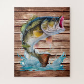 Jumping Bass Gone Fishing Puzzle (Vertikal)