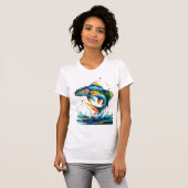 Jumping Bass in Splash Colors T-Shirt (Vorne ganz)
