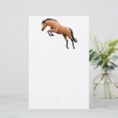 Jumping Bay Horse Stationery Briefpapier (Stehend Vorderseite)
