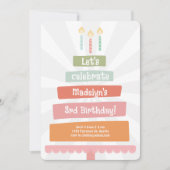 Jumping Birthday Cake Einladung (Vorderseite)