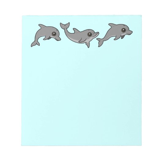 Jumping Bottlenose Dolphin Notizblock (Vorderseite)