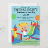 Jumping Bouncing Party Bounce House Geburtstag Einladung (Vorderseite)