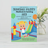 Jumping Bouncing Party Bounce House Geburtstag Einladung (Stehend Vorderseite)