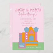 Jumping Bouncing Party Bounce House Geburtstag Pin Einladung (Vorne/Hinten)