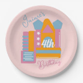 Jumping Bouncy Rental Party House Geburtstag Pappteller (Vorderseite)