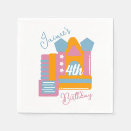 Jumping Bouncy Rental Party House Geburtstag Serviette