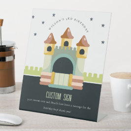 Jumping Castle Jump & Play Geburtstag Custom Party Sockelschild