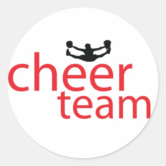 Jumping Cheerleader Team Gear Runder Aufkleber (Vorderseite)