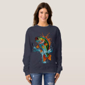 Jumping Colorful Fish – Women’s Sweatshirt (Vorne ganz)