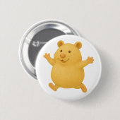 Jumping Cream Hamster Button Badge (Vorne & Hinten)
