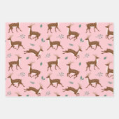 Jumping Deer und Blätter (Vorderseite)