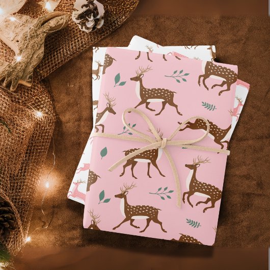 Jumping Deer und Blätter