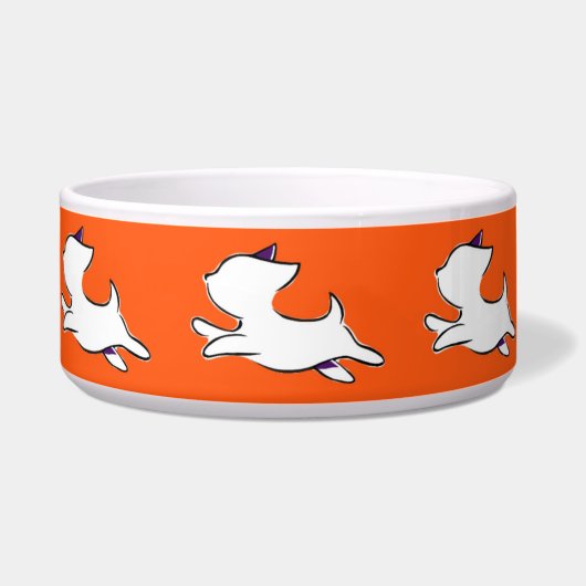 Jumping Dog Muster Pet Bowl Napf (Vorderseite)