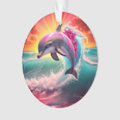 Jumping Dolphin Acrylschmuck Ornament (Vorderseite)