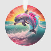 Jumping Dolphin Acrylschmuck Ornament (Vorderseite)