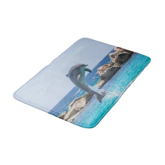 Jumping Dolphin Bath Room Rug Mat Wohngestaltung Badematte (Schrägansicht)