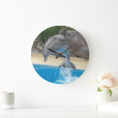 Jumping Dolphin Große Wanduhr (Zuhause)
