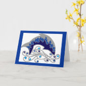 Jumping Dolphin Note Card Karte (Gelbe Blume)