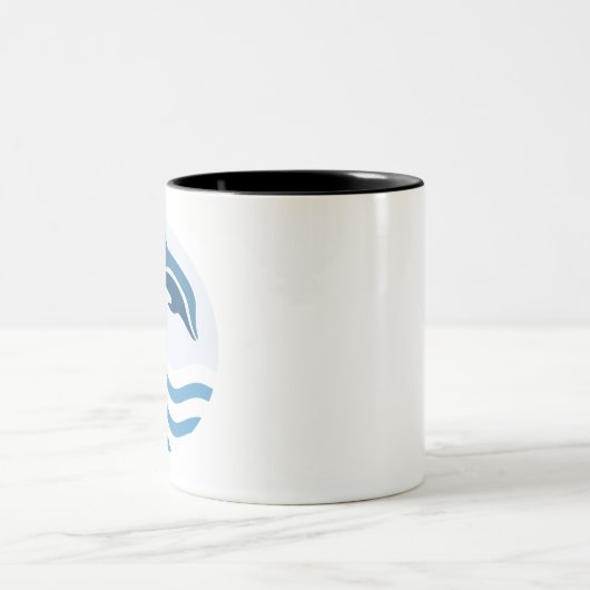 Jumping Dolphin Zweifarbige Tasse (Mittel)