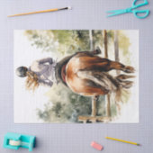 Jumping Eventing Horse Decoupage anzeigen Seidenpapier (Basteln)