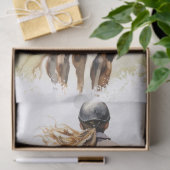 Jumping Eventing Horse Decoupage anzeigen Seidenpapier (Geschenk)