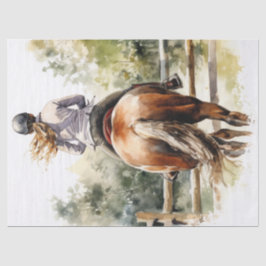 Jumping Eventing Horse Decoupage anzeigen Seidenpapier