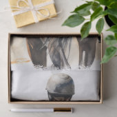 Jumping Eventing Horse Decoupage anzeigen Seidenpapier (Geschenk)