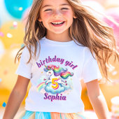 Jumping Fantasy unicorn magischen Mädchen Geburtst T-Shirt