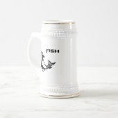 Jumping Fish Silhouette Bierglas (Vorderseite Links)