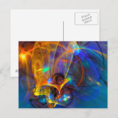 Jumping fish Sunset - farbenfrohe abstrakte Arsch Postkarte (Vorne/Hinten)