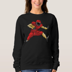 Jumping Football Player Sport Hobby Männer Frauen Sweatshirt