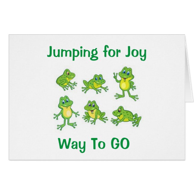 JUMPING FOR "JOY" FOR "YOU" GRATULALALATIONS (Vorderseite (Horizontal))