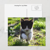 Jumping for Joy Kitten PostCard *Anpassen* Postkarte (Vorne/Hinten)