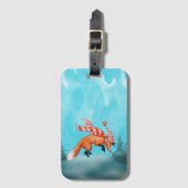 Jumping Fox Luggage Tag Gepäckanhänger (Vorderseite Vertikal)