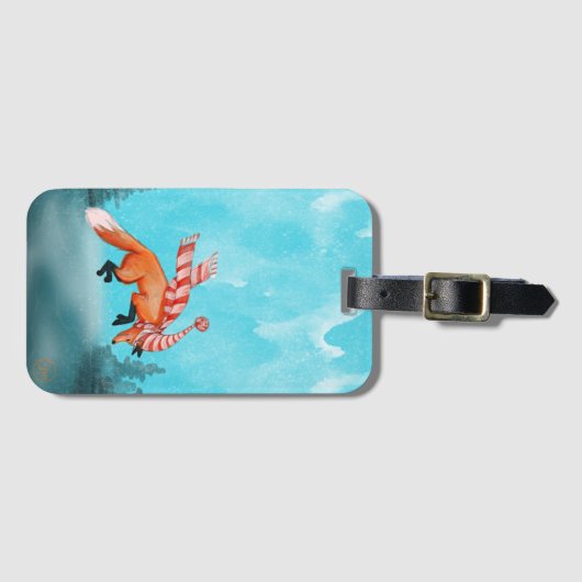 Jumping Fox Luggage Tag Gepäckanhänger (Vorderseite (Horizontal))
