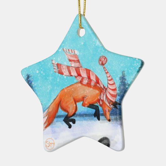 Jumping Fox Ornament (Links)