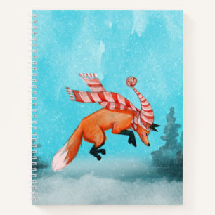 Jumping Fox Spiral Notebook Notizblock