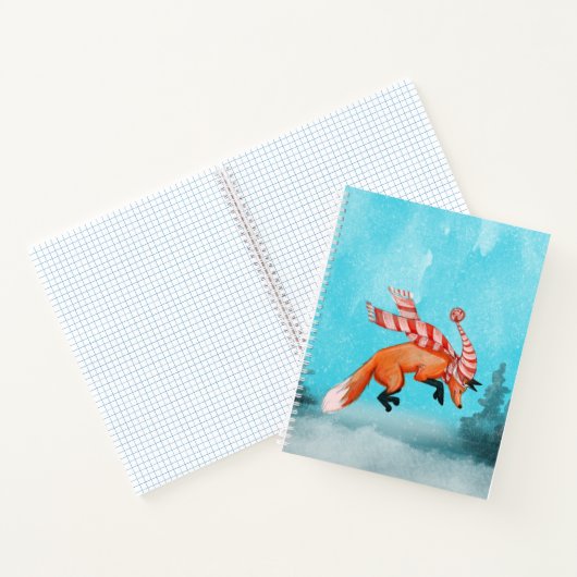 Jumping Fox Spiral Notebook Notizblock (Innenseite)