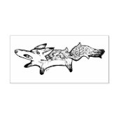Jumping Fox Stamp Gummistempel (Prägung)
