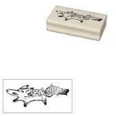 Jumping Fox Stamp Gummistempel (Stempel)