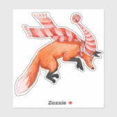 Jumping Fox Sticker (Blatt)