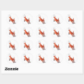 Jumping Fox Stickers (Blatt)
