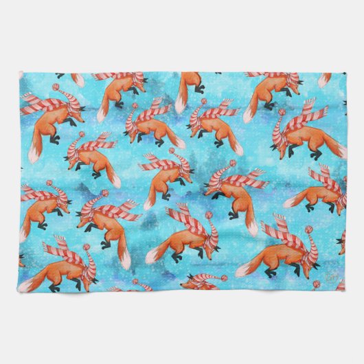 Jumping Fox Tee Handtuch (Horizontal)