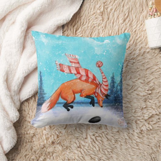 Jumping Fox Throw Kissen (Decke)
