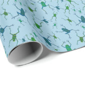 Jumping Frogs Dinner Napkin Geschenkpapier (Rolleneckpunkt)